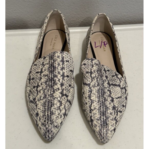 Cole Haan Brie Skimmer Snake Print Flats Loafers Size 6.5 - Picture 2 of 7